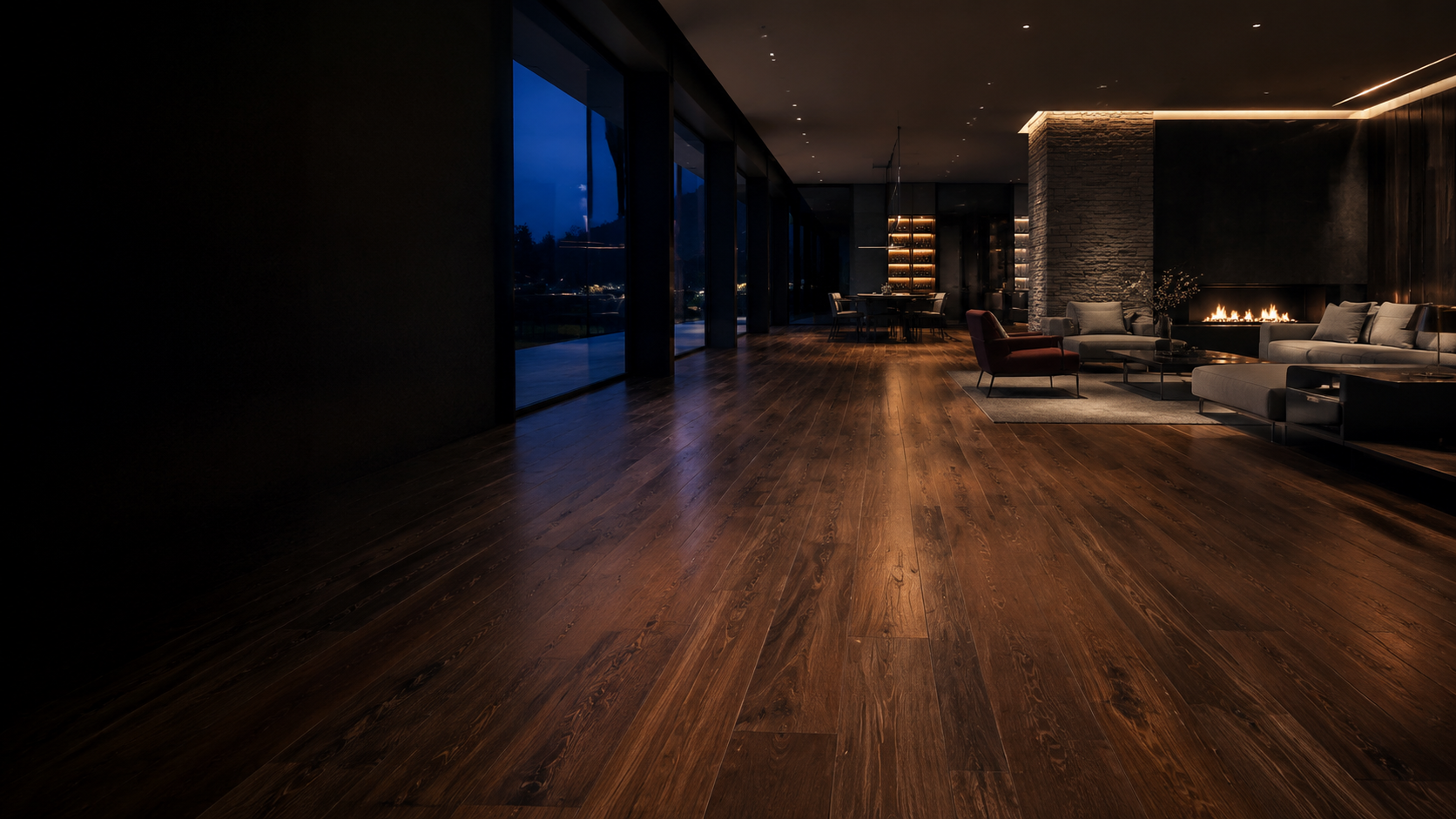 Luxury home with premium hardwood flooring
